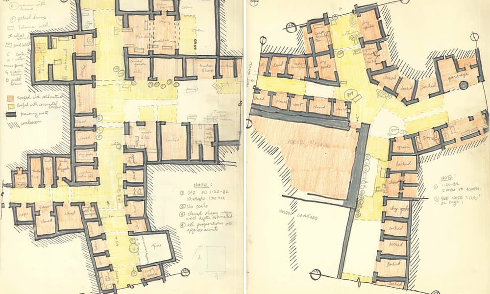 Plans of Zabīd sūq 