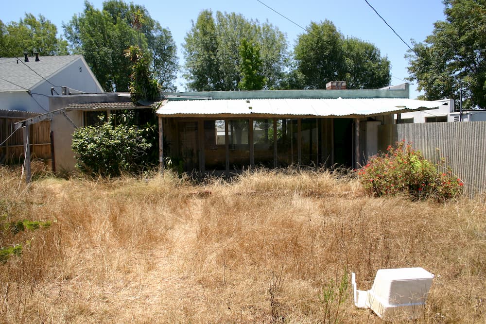 EYRC Architects Schindler House Remodel Backyard Before Remodel