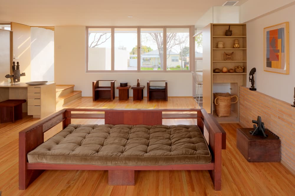 EYRC Architects Schindler House Remodel Living Room After Remodel