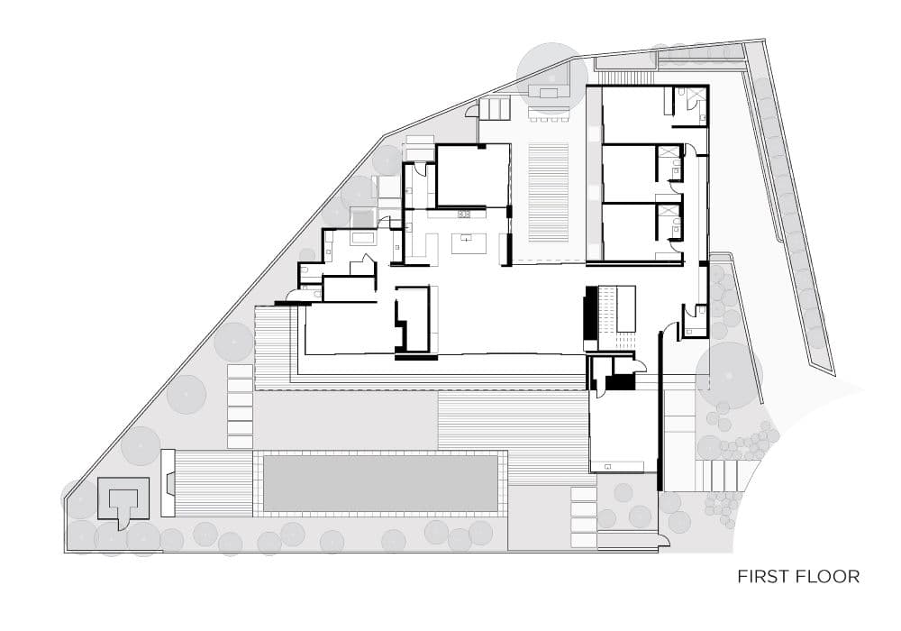 EYRC Architects Irvine Cove Residence Floor Plan